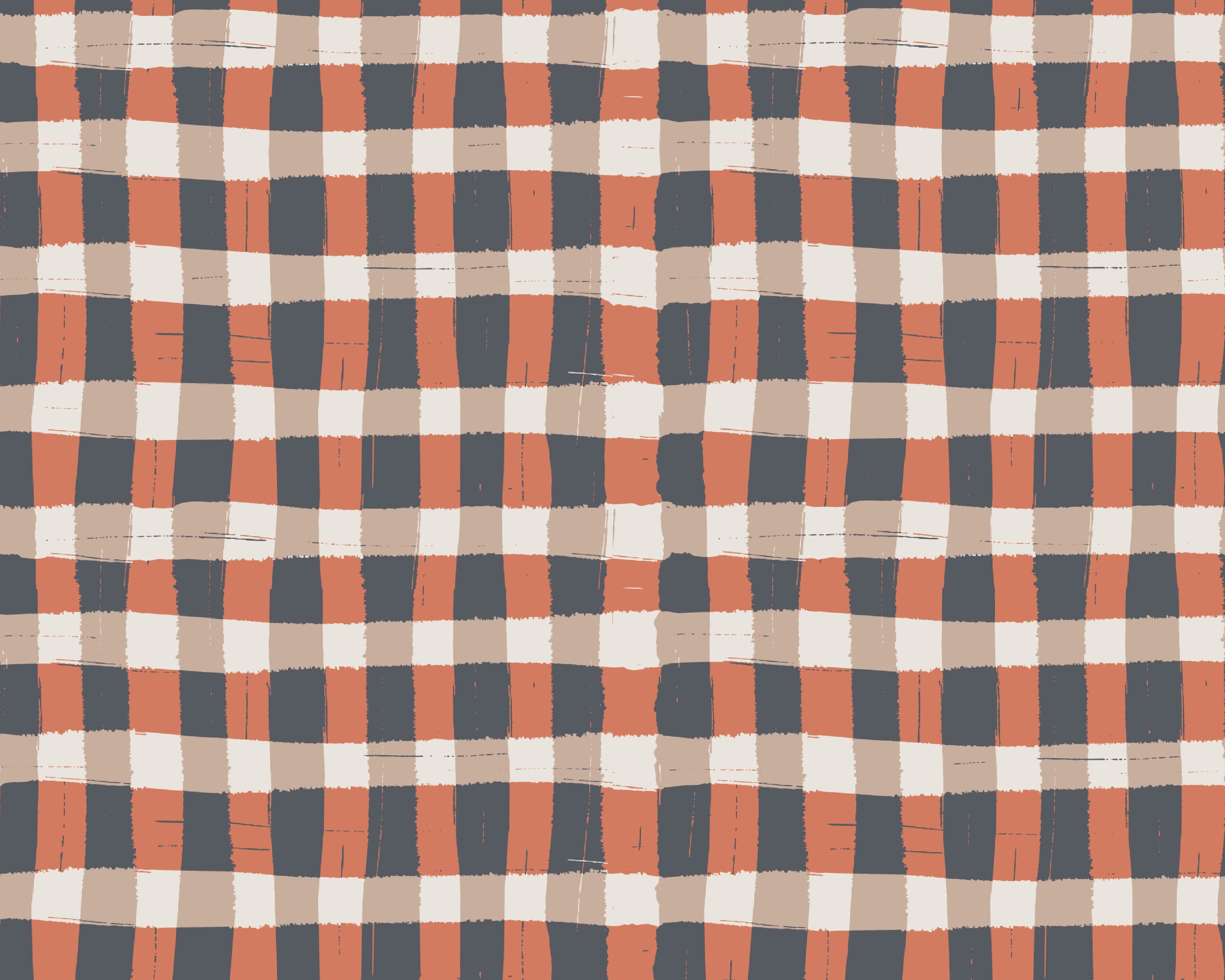 Plaid pattern with red, blue, and beige colors on a white background