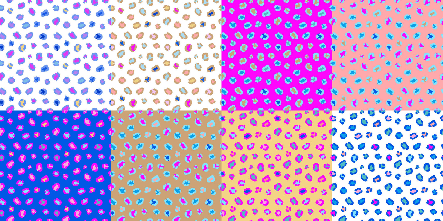 90s Leopard Print Seamless Pattern Collection