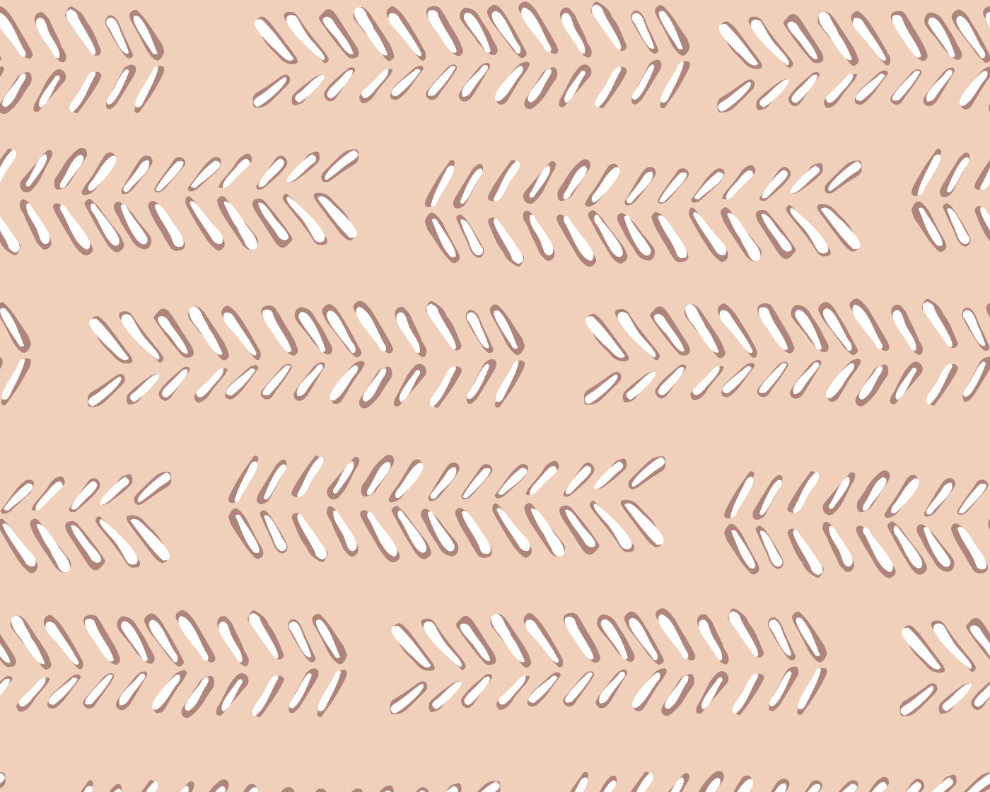 Pattern of white fish scale lines on a beige-pink background