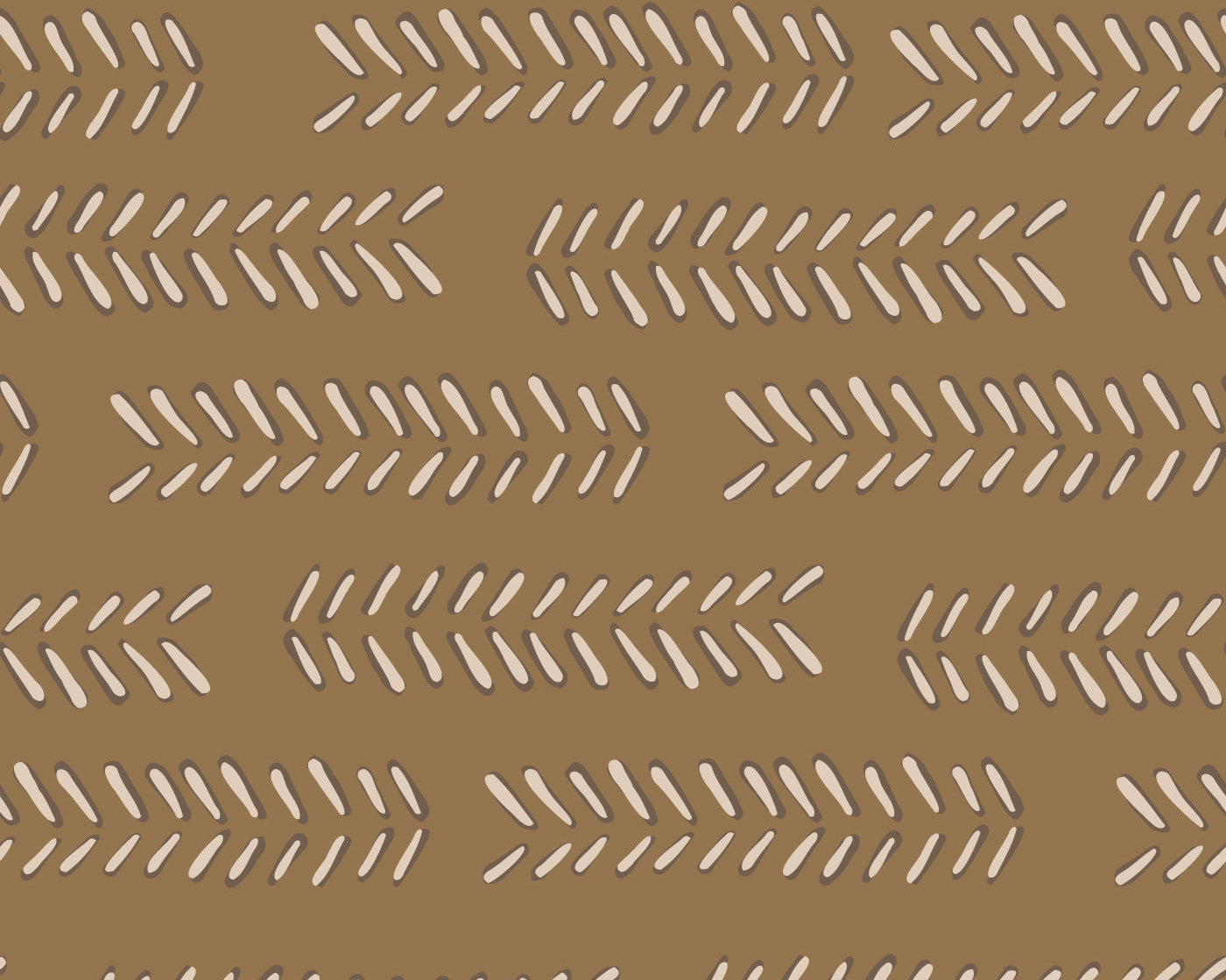 Pattern of white arrows on a brown background