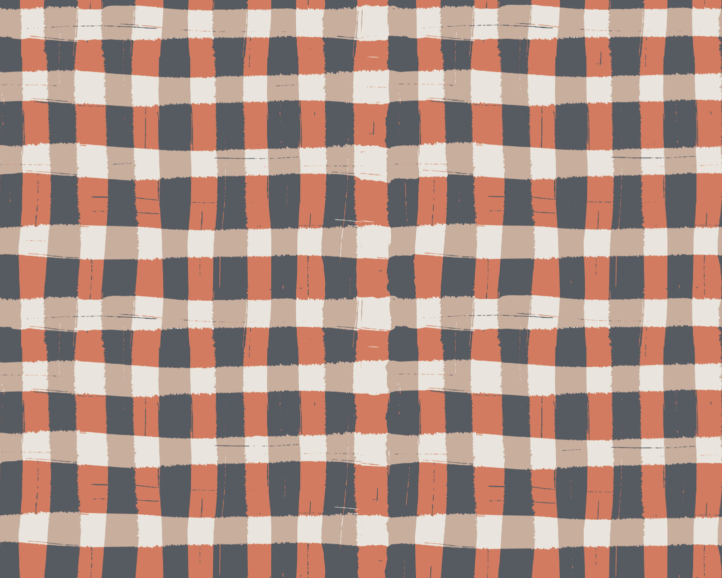 Plaid pattern with red, blue, and beige colors on a white background