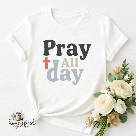 Prayer SVG PNG | Christian Boho Prayer PNG and SVG | Pray All Day Quote PNG | Hand Lettered Faith Quote Sublimation Design | Bible Verse Digital Download
