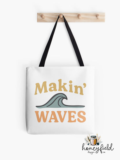 Makin' Waves SVG PNG | Retro Surf Quote Sublimation Design | Boho Beach Shirt Design | Summer Ocean Clipart | Small Business Commercial Use